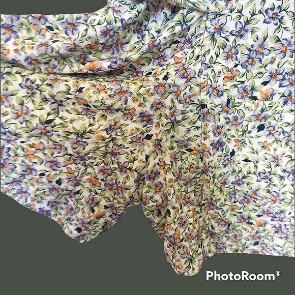 SOLD Vtg 90s floral romper mini dress skort - Picture 10 of 12